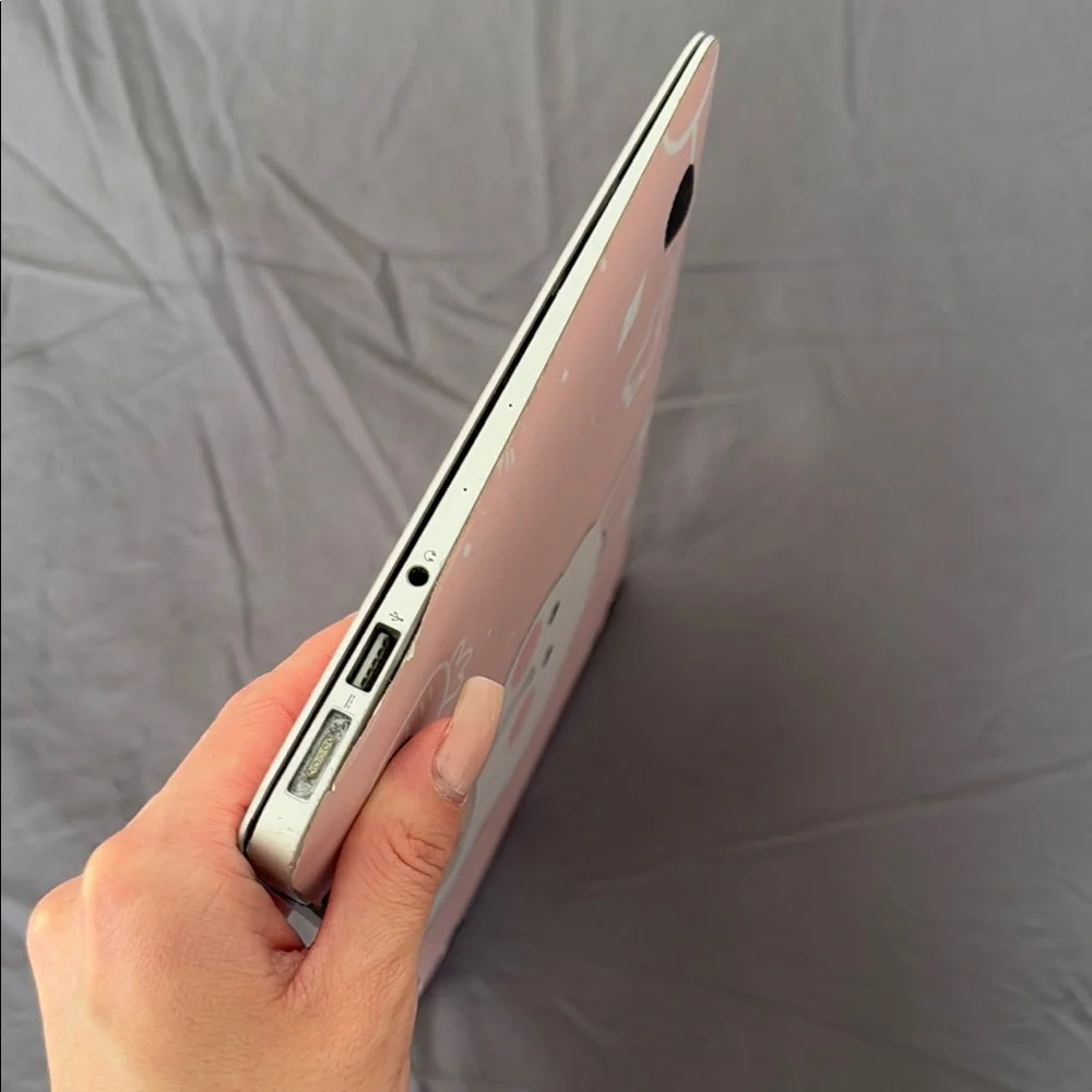 MacBook Air with Pink Keyboard Cover